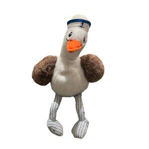 THE PREPPY PELICAN Plush Seagull Sailor Hat Smiling Sitting Ocean Seashore